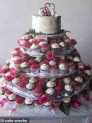 Unterdessen hatte Daisy aus den USA für ihre Hochzeit einen Blumen-Cupcake-Turm und Mini-Extravaganz erwartet