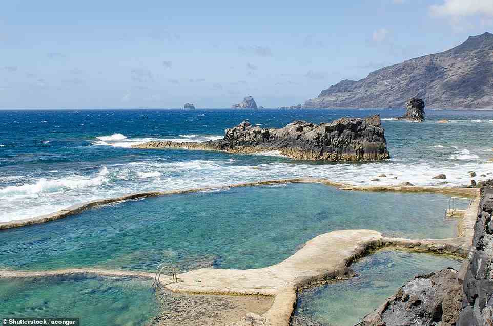 From the Puntagrande, it’s a two-mile walk along a wooden walkway to the natural pools of Maceta (pictured above)