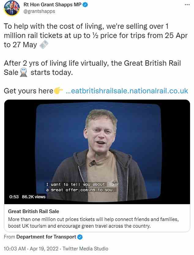 Danke, aber nein danke: Grant Shapps zog sich schick an und tauchte auf, um uns vom Great British Rail Sale zu erzählen, der bei den Lebenshaltungskosten helfen wird ... aber es wird den Pendlern überhaupt nicht helfen