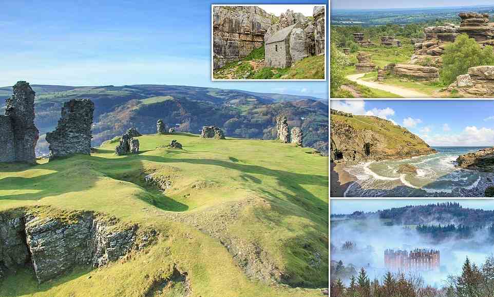 Hoping to preserve an 'enchanted Britain and a forgotten mythical past', a new book calleed Magical Britain documents over 650 mystical and mysterious sites including a Neolithic henge haunted by boggarts, a well with red water known for its 'magical potency', and a 'fairy plain' where the legendary creatures are reportedly spotted dancing. His whimsical atlas includes breathtaking pictures, coordinates and detailed descriptions to inspire the most spellbinding trips around the country. Scroll on for our pick of the most fantastic locations...