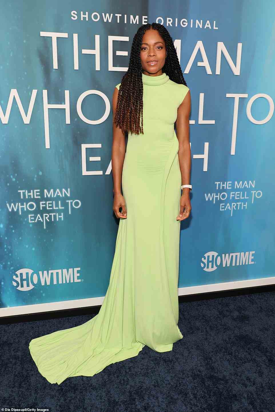 In the Big Apple! Oscar-nominated actress Naomie Harris glammed up for the premiere of Showtime's The Man Who Fell to Earth at the Museum of Modern Art in Manhattan's Midtown neighborhood on Tuesday