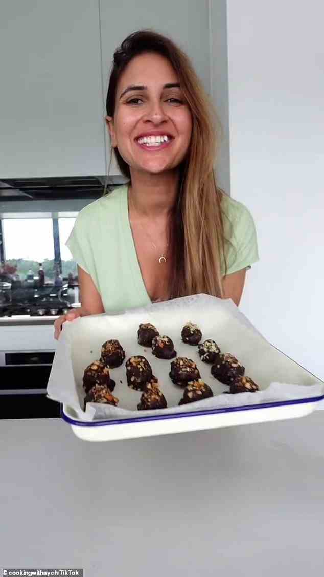 Ayeh Manfre, Feinschmeckerin aus Sydney, teilte ihr Rezept für gesunde Ferrero Rochers mit Haselnüssen, Schokolade und Medjool-Datteln