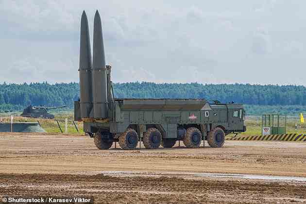 Russia carried out simulated launches of nuclear-capable Iskander ballistic missiles in Kaliningrad on Wednesday, the defence ministry said (file image)