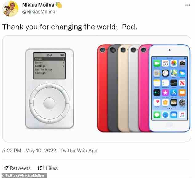„Danke, dass Sie die Welt iPod verändert haben“: Benutzer nutzten die sozialen Medien, um Erinnerungen an ihren ersten iPod-Kauf und ihre Liebe zum Apple-Gerät auszutauschen