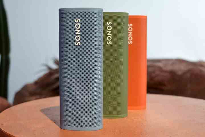 Sonos Roam in den Farben Wave, Olive und Sunset.