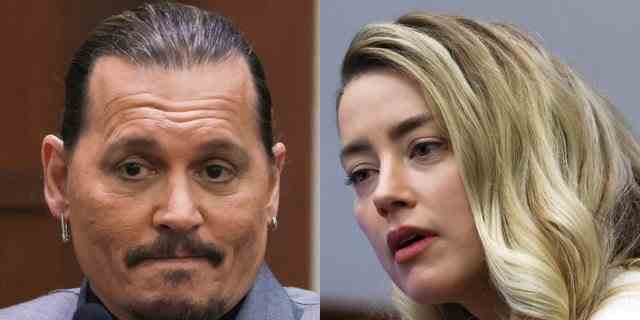 Johnny Depp und Amber Heard vor Gericht.