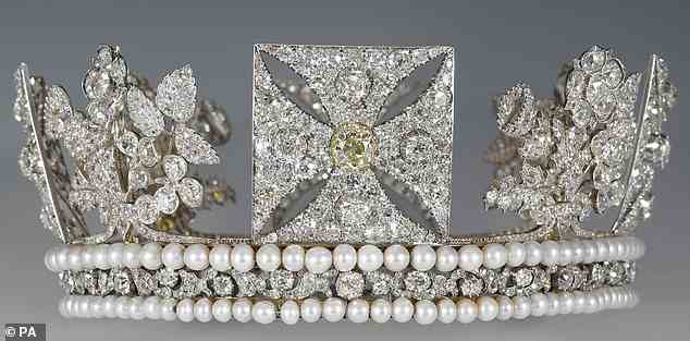 The Diamond Diadem, which was made for George IV's coronation in 1821, is set with 1,333 brilliant-cut diamonds, and is considered to be priceless