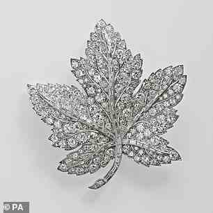 The Queen's Canadian Maple Leaf brooch, one of the most recognisable in her collection, first belonged to her mother. Queen Elizabeth first donned the brooch in 1951, a year before she became queen