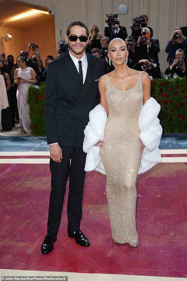 Couple: On Monday, May 2, Kim arrived to the Met Gala with boyfriend Pete Davidson, 28, whom she's been dating since fall