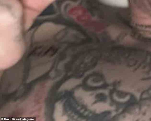 There it is: Fans initially spotted the marking on Pete's chest in leaked screen-grabs of his tense text exchange with Kim's ex-husband Kanye West