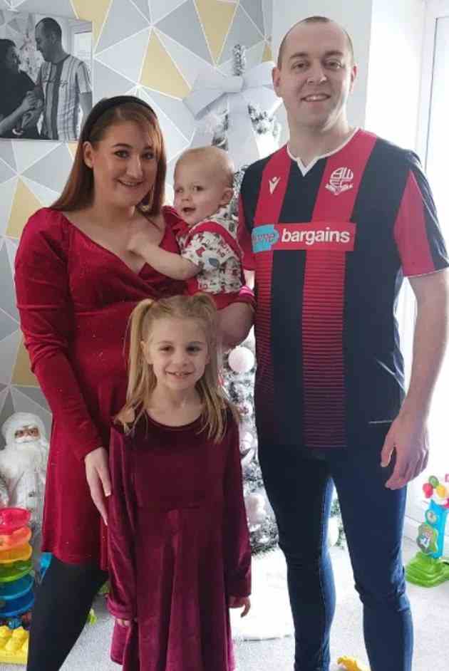 Mrs Finney said AJ's seven-year-old sister, Alice (pictured with AJ and her parents), has been 'amazing' at adapting to having a partially-sighted sibling