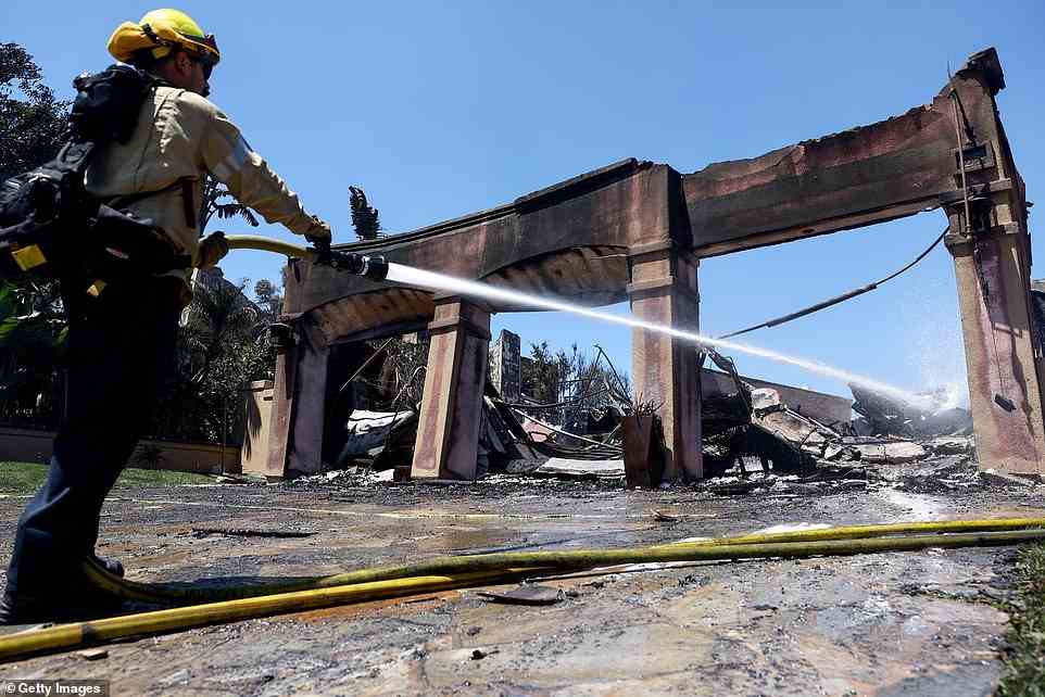 Laguna Niguel Chief of Police told the media: 'We know we've lost some homes. This is devastating and has major impacts to our entire community'