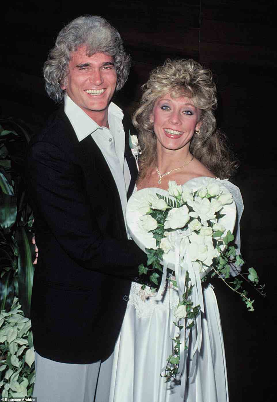He and Noe split in 1982. After that, he tied the knot with Little House on the Prairie makeup artist Cindy Clerico (pictured at their wedding) in 1983. Their relationship caused media backlash since it started while he was still married to Noe