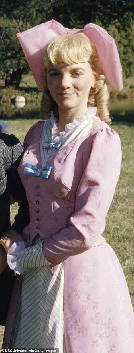 Alison Arngrim played Nellie Oleson in Little House on the Prairie. She is pictured on the show