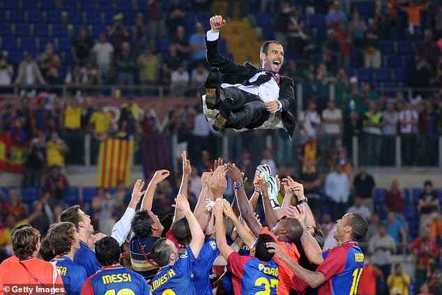 Guardiola gewann in seiner Zeit in Spanien zweimal die Champions League und schlug United beide Male