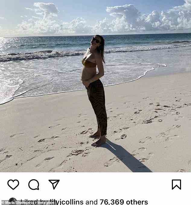 „Kostbare Anfänge“: An ihrem 35. Geburtstag, dem 19. April, brachte sie die Nachricht von ihrer Schwangerschaft, indem sie einen atemberaubenden Instagram-Schnappschuss veröffentlichte, in dem sie ihren Bauch am Strand entblößte