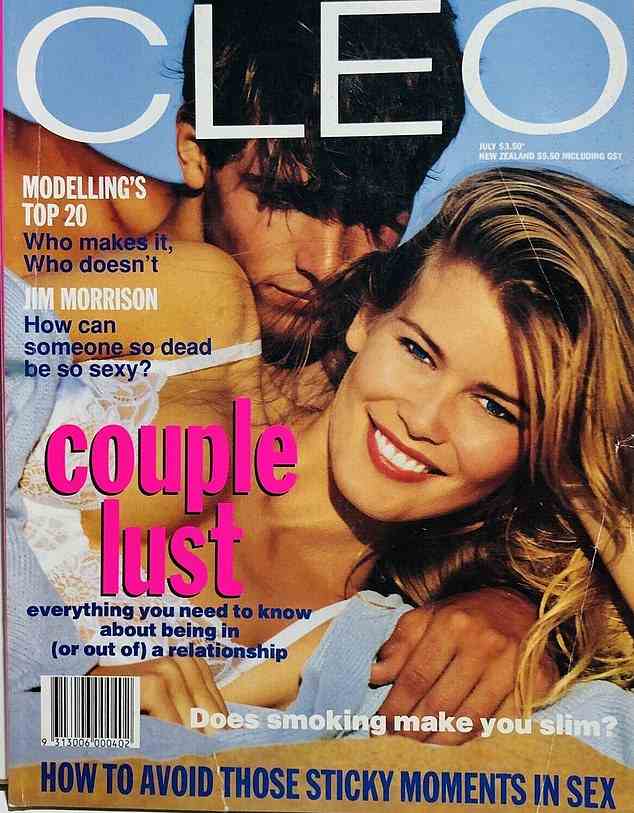 The magazine used top Australian and international models including Claudia Schiffer (above) on its covers