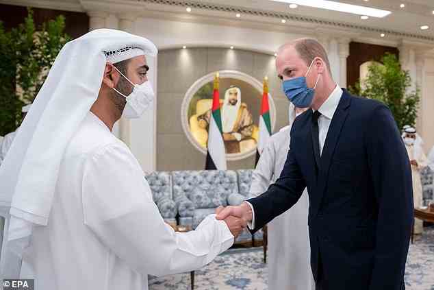 William im Mushrif Palace spricht sein Beileid zum Tod von Sheikh Khalifa bin Zayed Al Nahyan aus