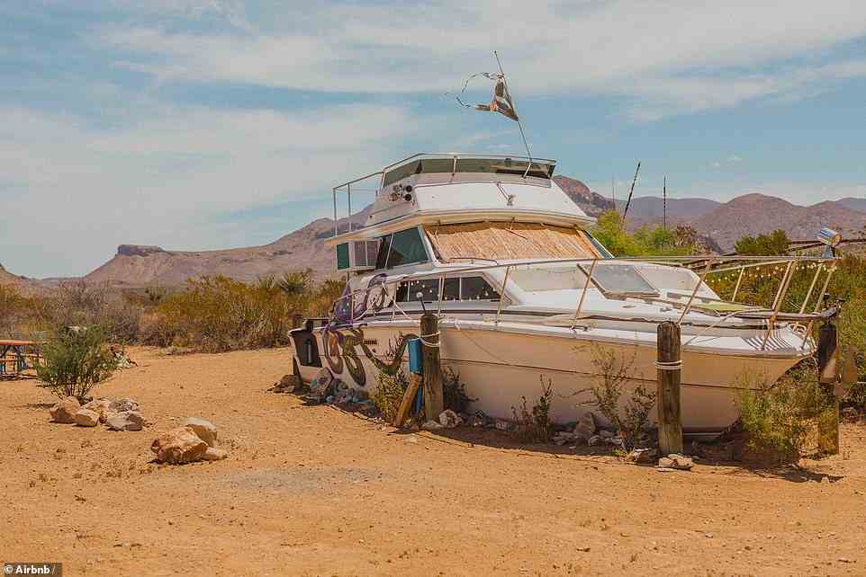 'No need to worry about tan lines', writes the owner of this yacht, found aground on a 'clothing optional' campsite in Texas. 'It is far enough away from other campsites that you will not have to worry about others seeing you,' they add