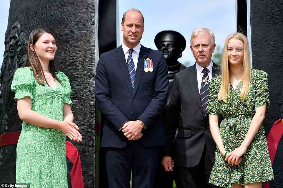Meanwhile Prince William unveiled a new Submariners memorial at the National Memorial Arboretum in Stafford today