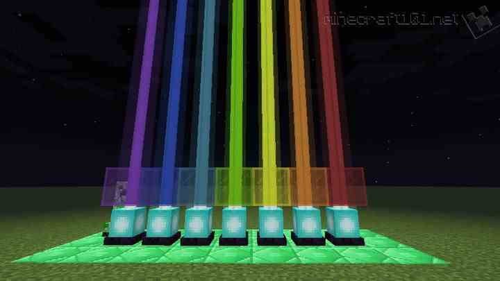 Minecraft Beacon-Farben.