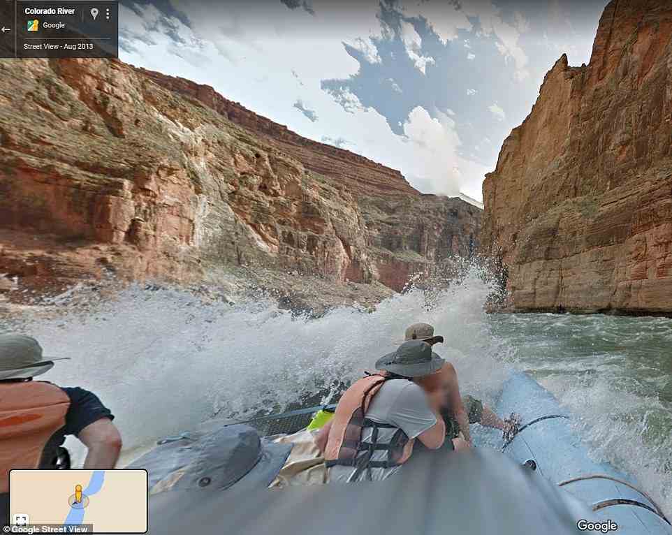 Google Street View ist stolz auf dieses Bild – aufgenommen von einem Boot auf dem Colorado River