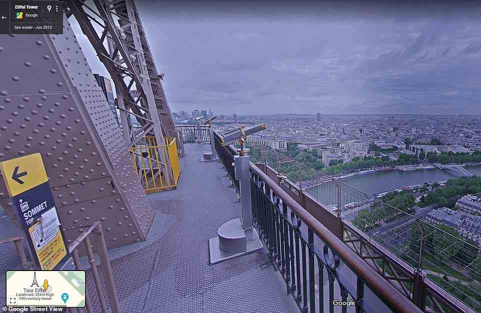 Der Eiffelturm und der faszinierende Blick über Paris sind ein Street View-Hit