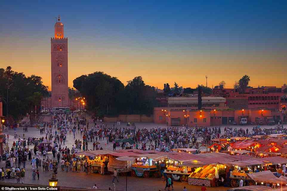 The heartbeat of Marrakech is the historic medina, says Sarah, 'where the charms of Jemaa el Fna (pictured), its main square and market place, have somewhat eroded over the years'