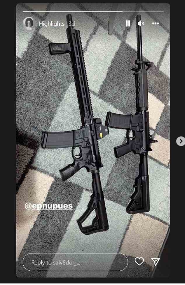 Ramos teilte Fotos von Waffen in den sozialen Medien.  Sein Konto wurde kurz nachdem Gouverneur Greg Abbott seinen Namen bestätigt hatte, gelöscht