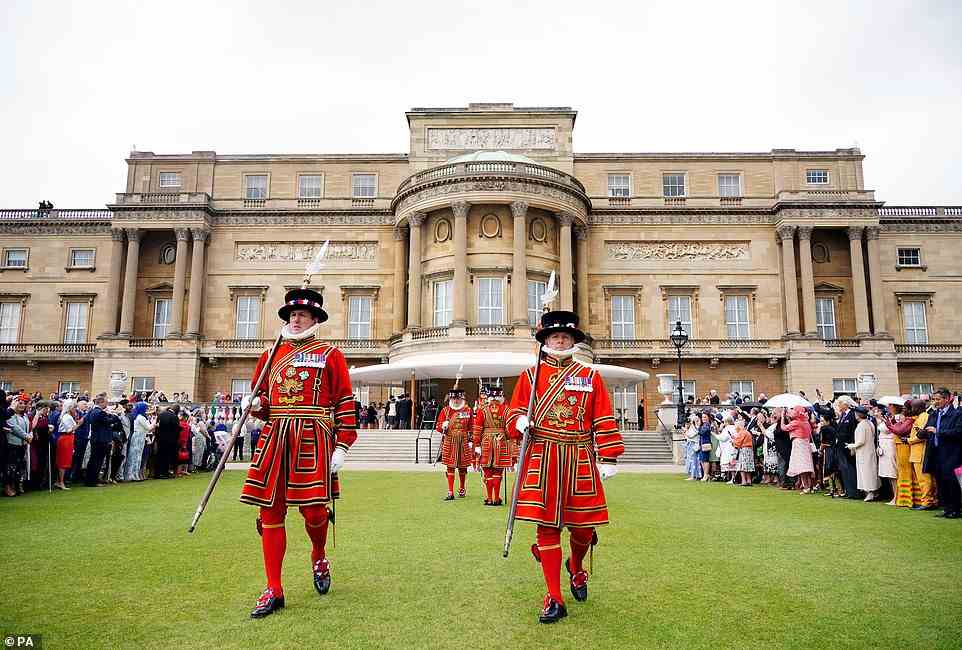 The annual Buckingham Palace garden parties, started in the 1860s by Queen Victoria, are a way of recognising and rewarding public service and see people from all walks of life enjoy high tea on the lawn to the sounds of a military band