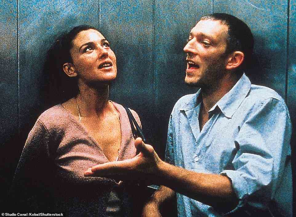 The outlet reported that it even resulted in some audience members needing medical attention due to them fainting or throwing up. Bellucci and Cassel are pictured in the flick