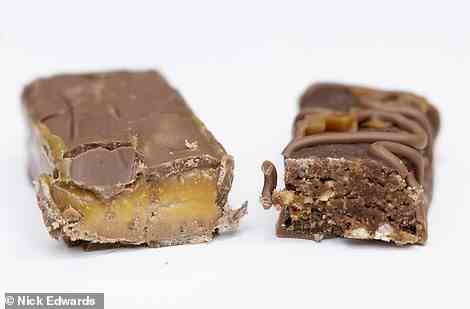 The Triple Treats Mars bar contains 173 calories, a quarter fewer than the 228 calories in the original version, although it is bigger, as it is sold as a 51g. It also contains half as much saturated fat - 2g down from 4.1g. The healthier option also contains nearly twice as much protein (3.9g) compared to a classic Mars (2.2g)