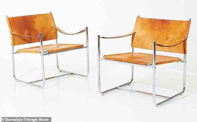 Karin Mobrings 16 £ teure Sessel mit dem Namen Admiral wurden 1971 entworfen und ein Paar wurde für fast 1.200 £ versteigert