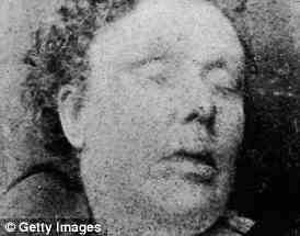 The corpse of Annie Chapman, pictured