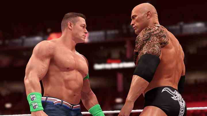 The Rock und John Cena stehen sich in WWE 2K22 gegenüber.