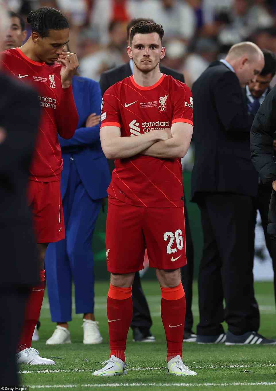 Liverpool defender Andy Robertson told the BBC following the game one of this friends was refused entry and accused of having a fake ticket