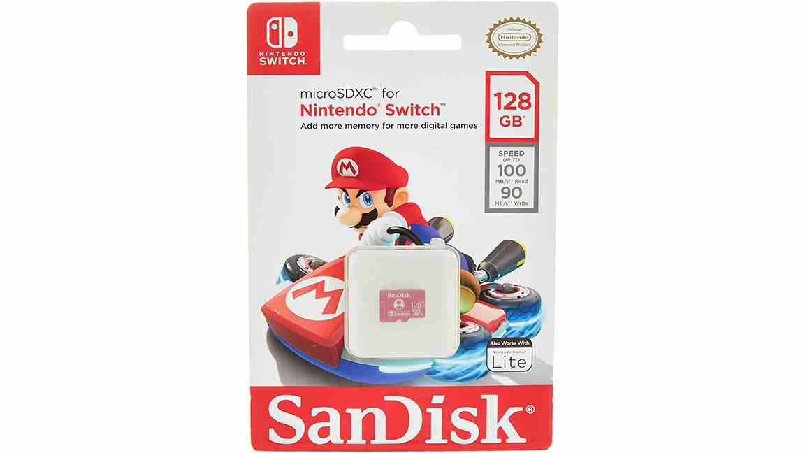Ein Foto der SanDisk SD-Karte für Nintendo Switch