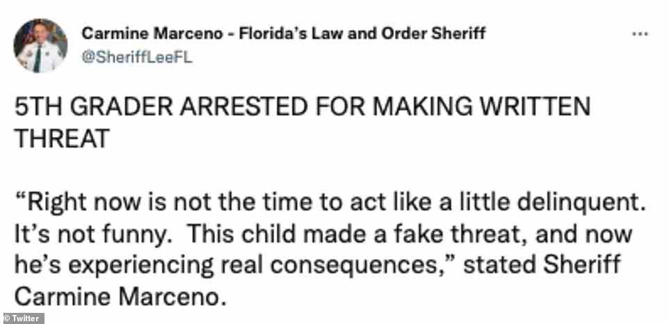 Sheriff Carmine Marceno legte Marquez wegen seiner „widerlichen“ SMS nach, nachdem er am Samstag festgenommen worden war