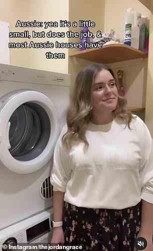 Der Agent sagte Frau Grace, dass die meisten australischen Häuser Waschküchen und Hauswirtschaftsräume haben