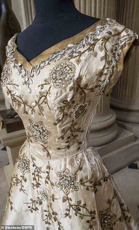 The historic dress was worn by Lady Rosemary Spencer-Churchill for the Queen's Coronation