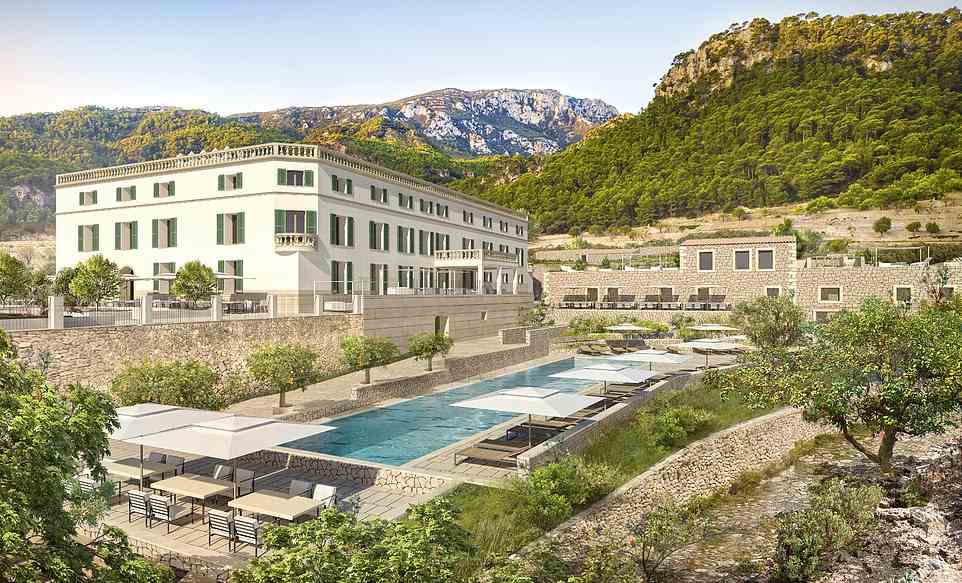 Diese Vorschau zeigt Sir Richard Bransons brandneues Hotel auf Mallorca, das im Sommer 2023 eröffnet werden soll