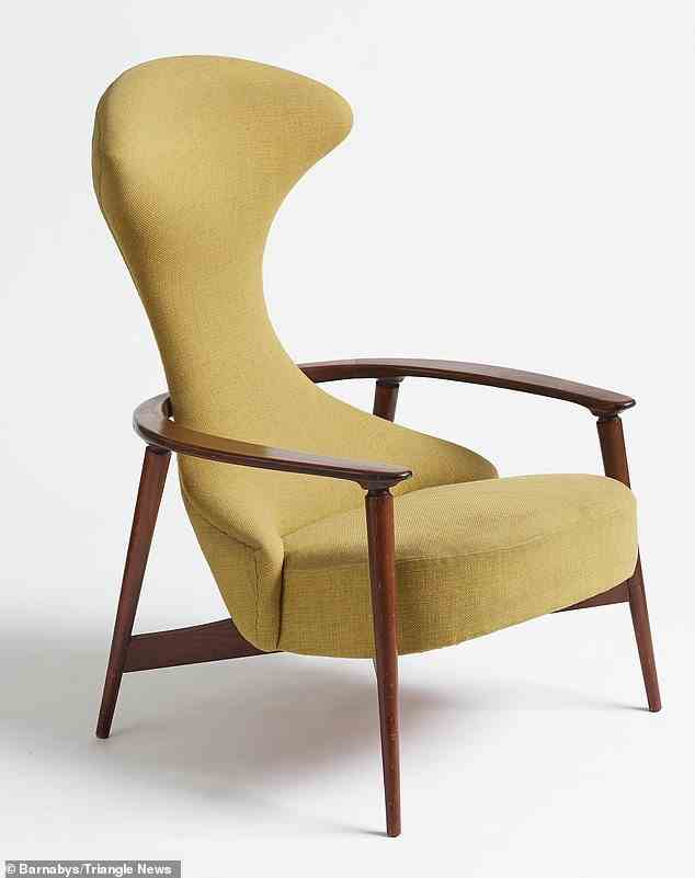 IKEA-Möbel werden zu Antiquitäten, nachdem ein ungewöhnlicher Cavelli-Sessel von Bengt Ruda (im Bild) für 20 £ auf einer Auktion für satte 15.500 £ verkauft wurde