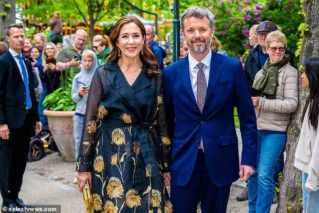 Kronprinzessin Mary von Dänemark und ihr Ehemann Prinz Frederik traten am Samstag in Kopenhagen stilvoll auf