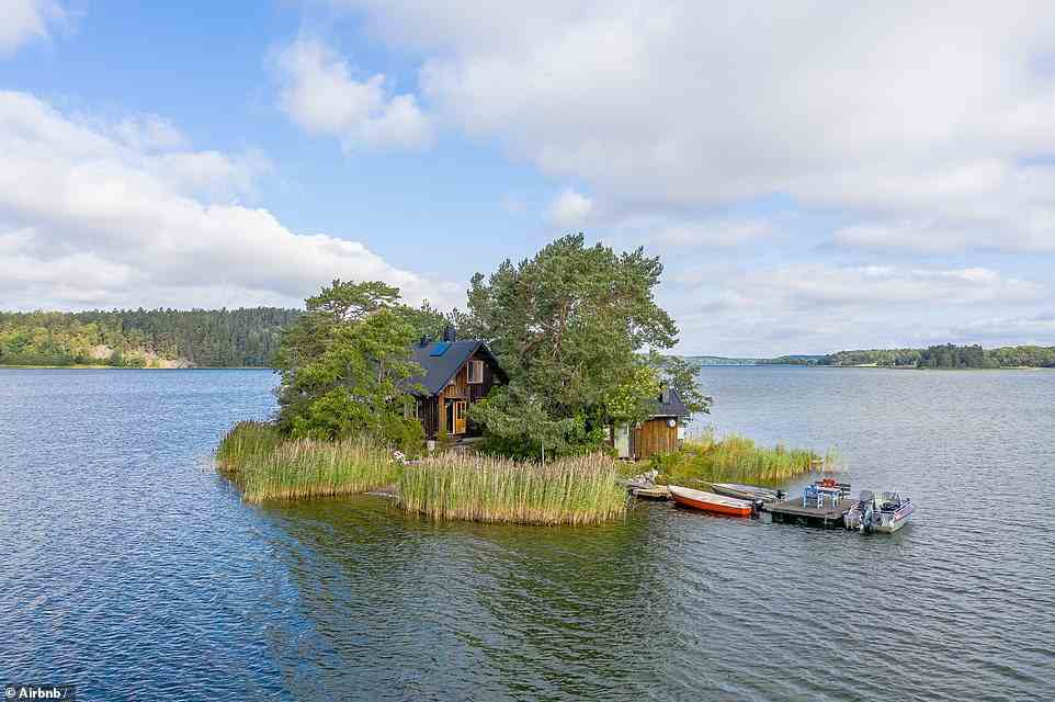 This incredible Airbnb is on one of Sweden's 267,570 islands, on an islet called Stenskar, within a cluster of 30,000 islands that form the 650-square-mile (1,683-sq-km) Stockholm Archipelago