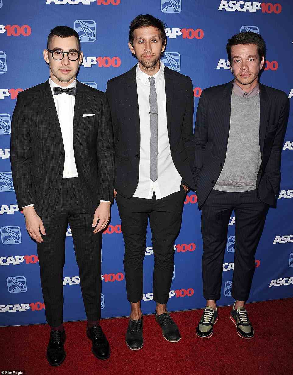 While in Steel Train, Jack also joined his pals and fellow musicians Nate Ruess and Andrew Dost to form another group called Fun. The band is pictured in 2014