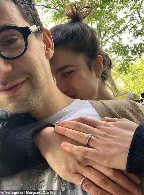 The actress confirmed that they were gearing up to walk down the aisle together when she shared a series of pics with her music producer beau, in which she showed off her glamorous engagement ring