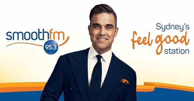 Abwanderung der Hörer: Die jüngsten Ergebnisse sollen „auf eine breitere Abkehr vom Sender hindeuten“.  Unterdessen liefert Smooth FM, in dieser Anzeige mit dem britischen Sänger Robbie Williams als „Sydneys Wohlfühlsender“ bezeichnet, bei jeder Umfrage starke Einschaltquoten