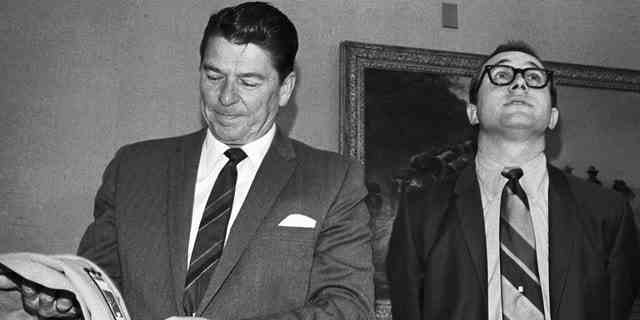 Gov. Ronald Reagan and Michael Reagan