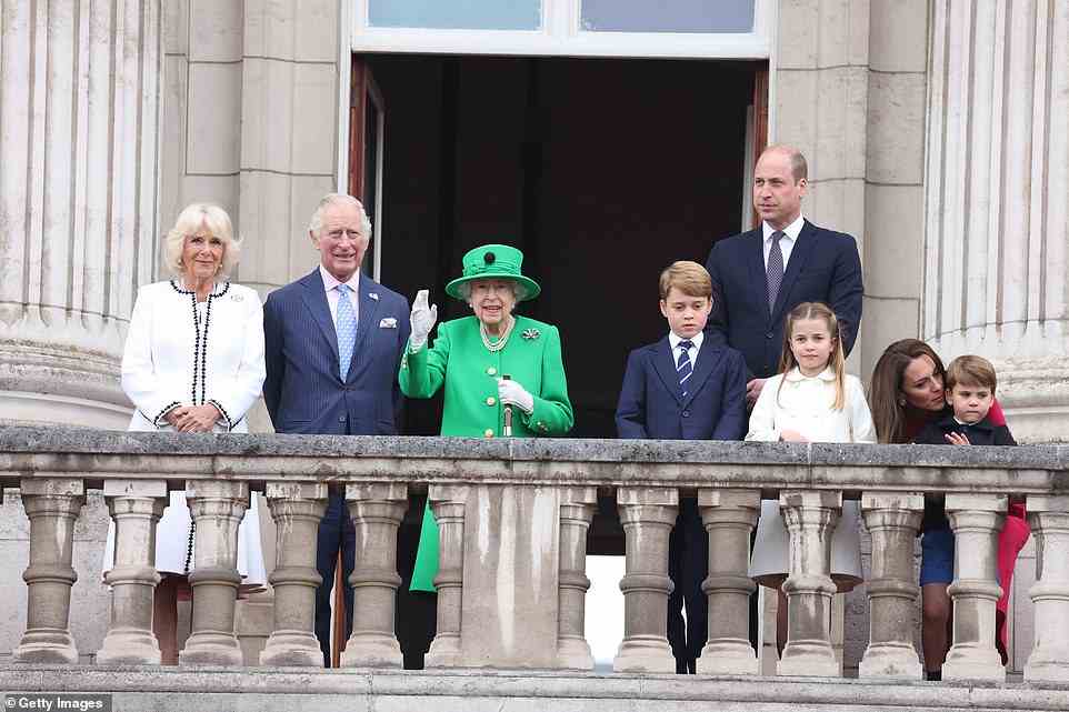 Four generations of the Royal Family were on the balcony for the finale of the Platinum Jubilee celebrations earlier today