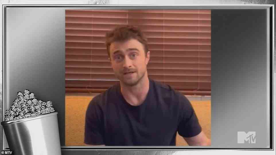 Daniel wins: Halo star Pablo Schreiber presented the award for Best Villain, which was won by Daniel Radcliffe for The Lost City